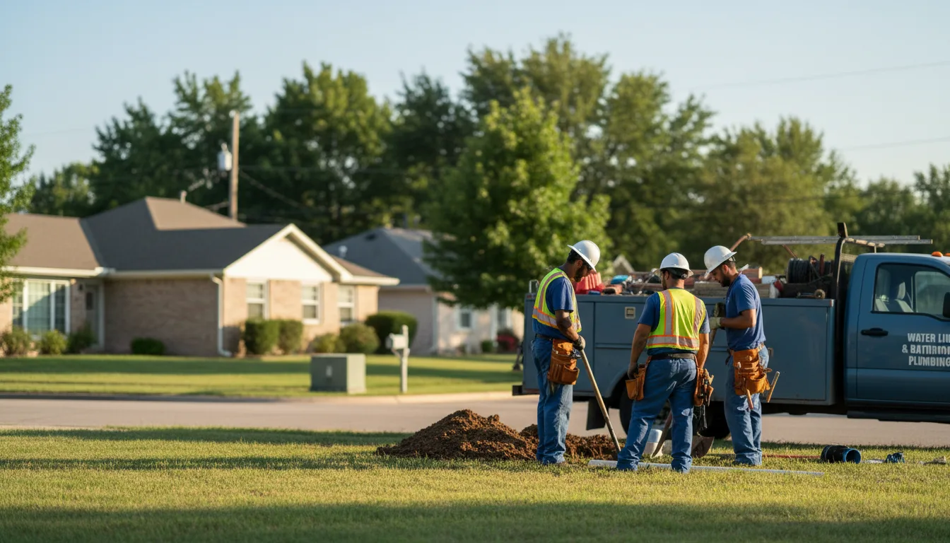 Residential water line and bathroom plumbing service in Johannesburg, CA